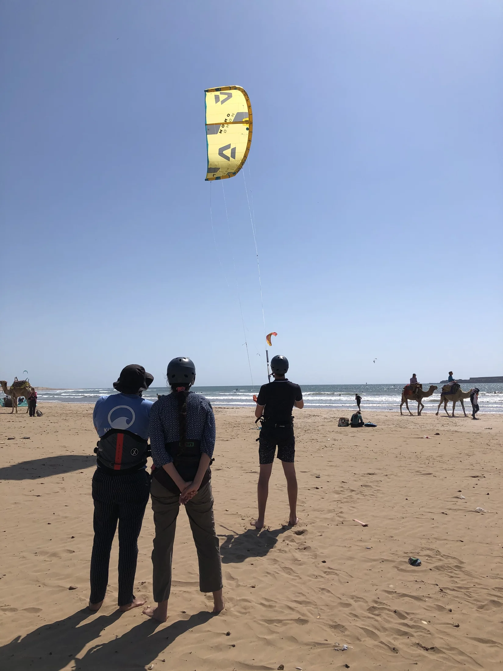 Cours de kitesurf KSE sur la plage d'Essaouira